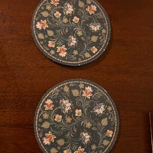 Floral Patterned Round Car Coasters